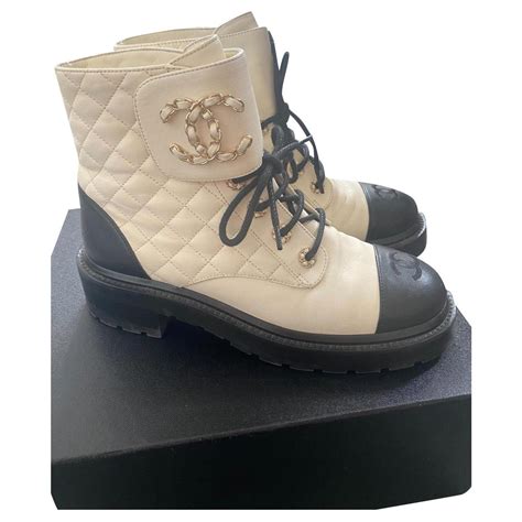 chanel white boots 2021